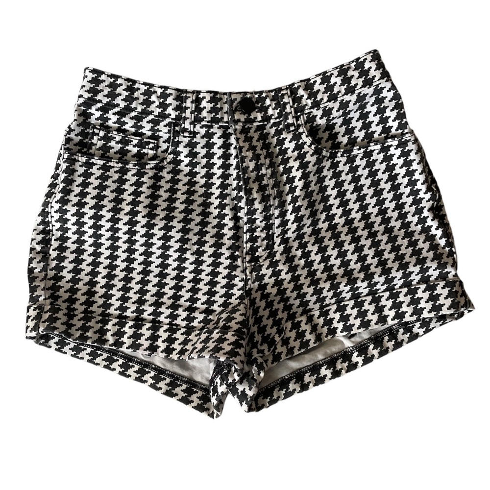 American Apparel high-waisted houndstooth shorts